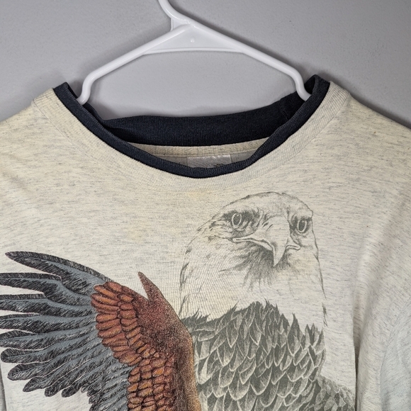 Vintage Hazelwoods Premium American Bald Eagle Nature Tshirt size men's Large - Picture 6 of 7